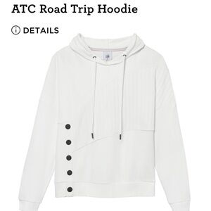 Cabi White Hoodie with Button Detail